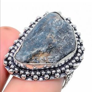 Kyanite Gemstone Handmade 925 Sterling Silver Jewelry Ring Size 7.5